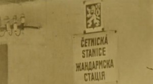 Кадр з фільму "Срібна Земля. Хроніки Карпатської України 1919-1939", жандармська стація